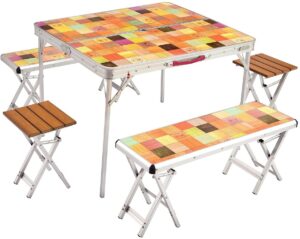 テーブル ナチュラルモザイクファミリーリビングセットプラス 約13.2kg 2000026757｜コールマン(Coleman)