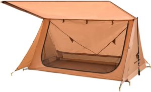 GeerTop パップテント 1～2人用 軍幕テント ソロキャンプ テント スーパーシェルター