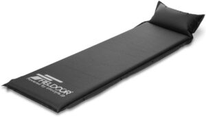 FIELDOOR 枕付き 車中泊マット 5cm厚 自動膨張マットレス 連結可能 高密度ウレタンフォーム 大型バルブ エアーマット インフレータブル キャンプ アウトドア