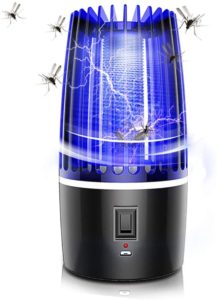 2020新型 捕虫器 蚊取り器 電撃殺虫器 電撃殺虫灯 UV光源誘引式 LEDライト 充電 キャンプの虫対策 光触媒技術 誘虫灯 吊り下げ式＆据え置き式両用