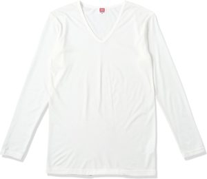 [ビー・ブイ・ディ] Vネック長袖Tシャツ HEAT BIZ 吸湿発熱 薄手タイプ メンズ OW 日本 M (日本サイズM相当) | Tシャツ・カットソー 通販