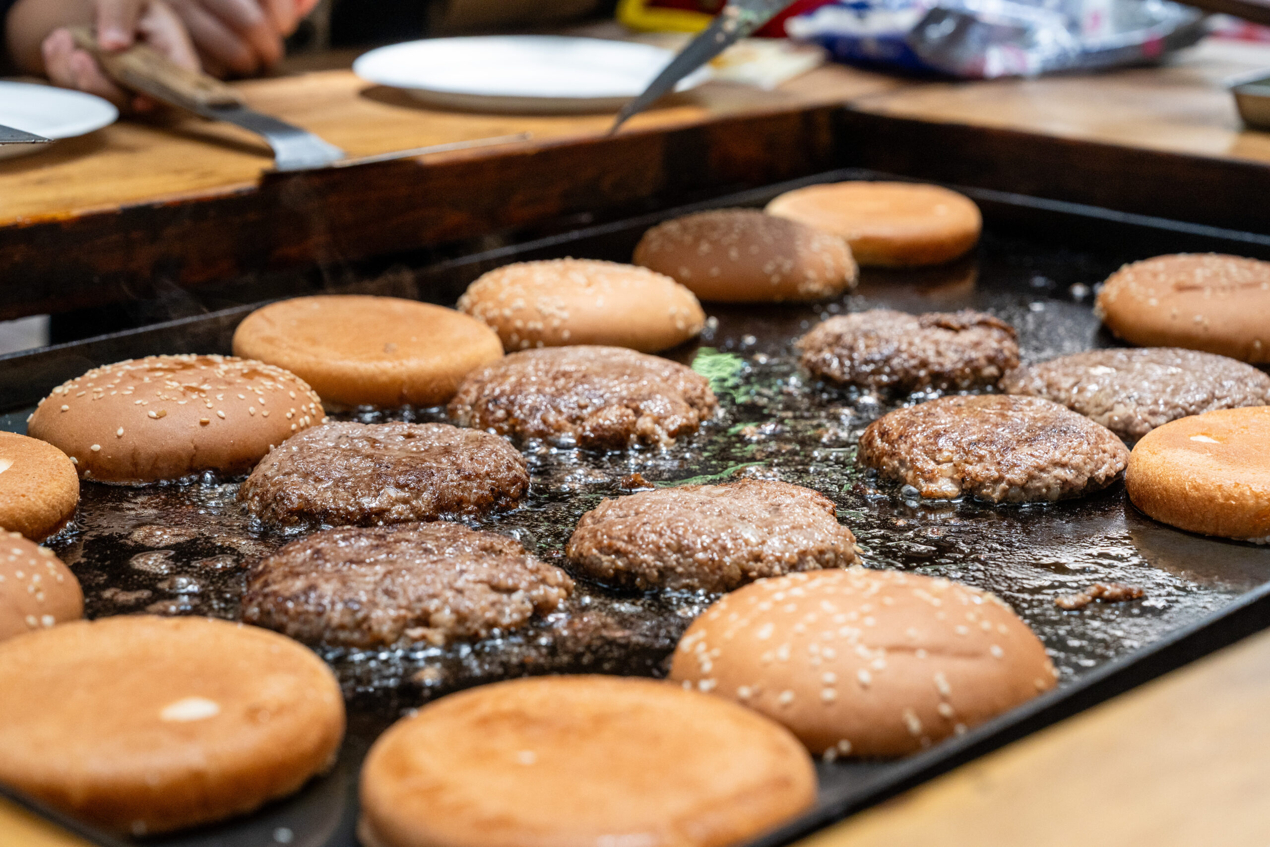 ハンバーガー作り