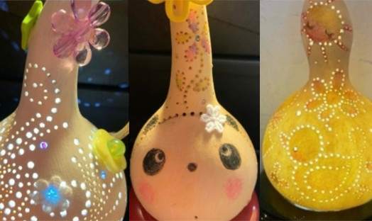 ひょうたんランプ作り