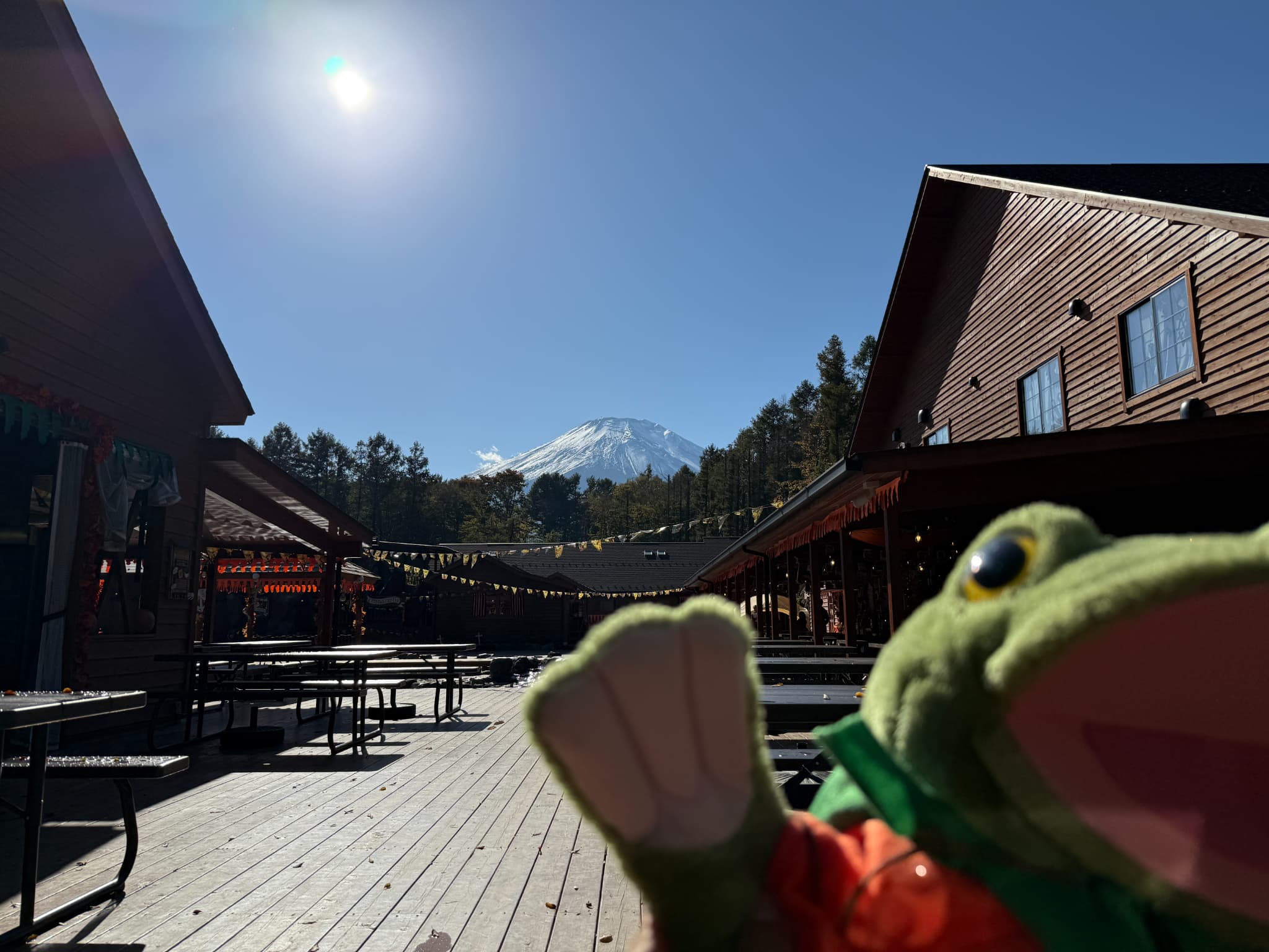 ついに富士山に雪が積もりました！🗻