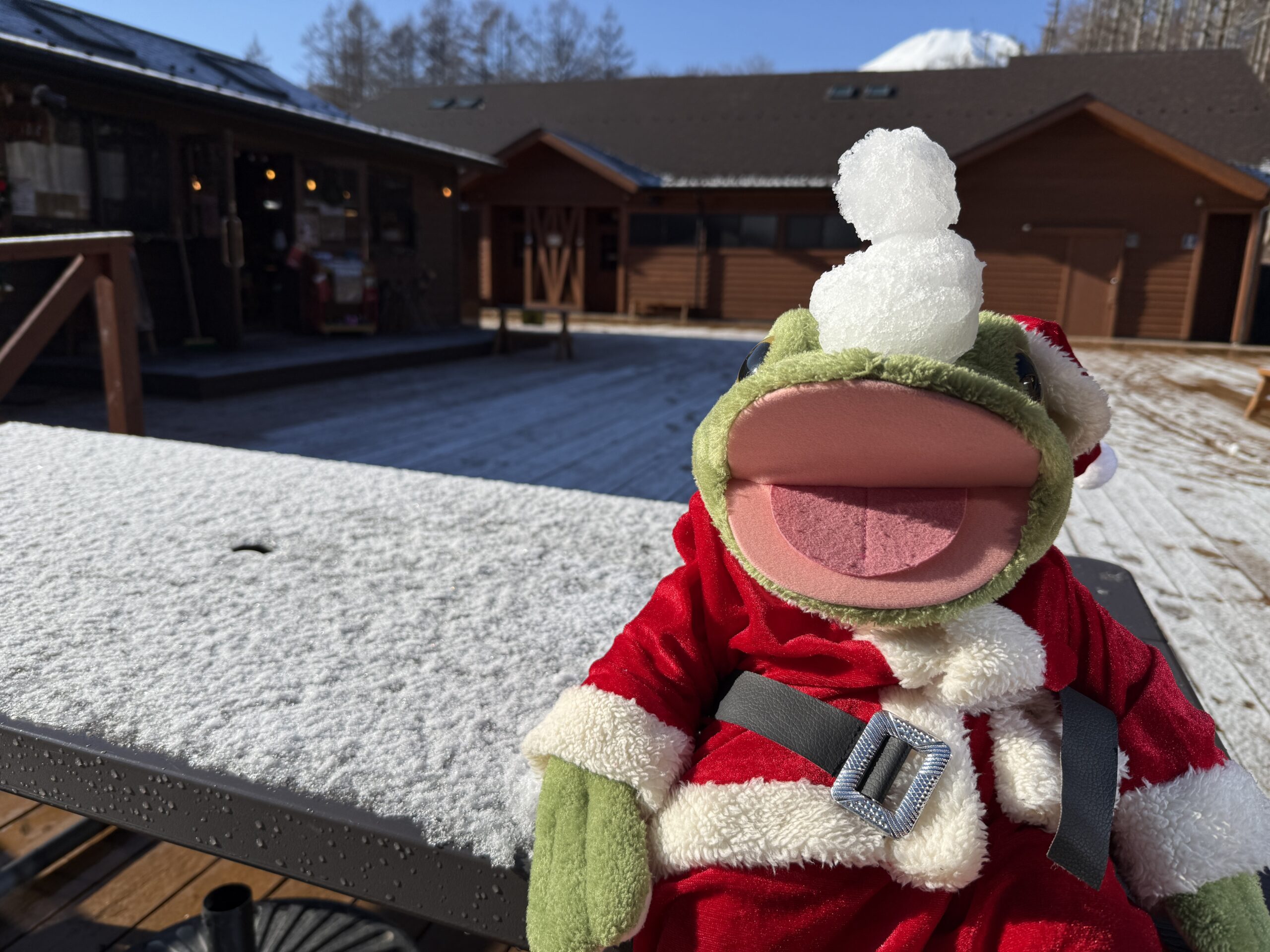 山中湖にも雪が降りました！⛄