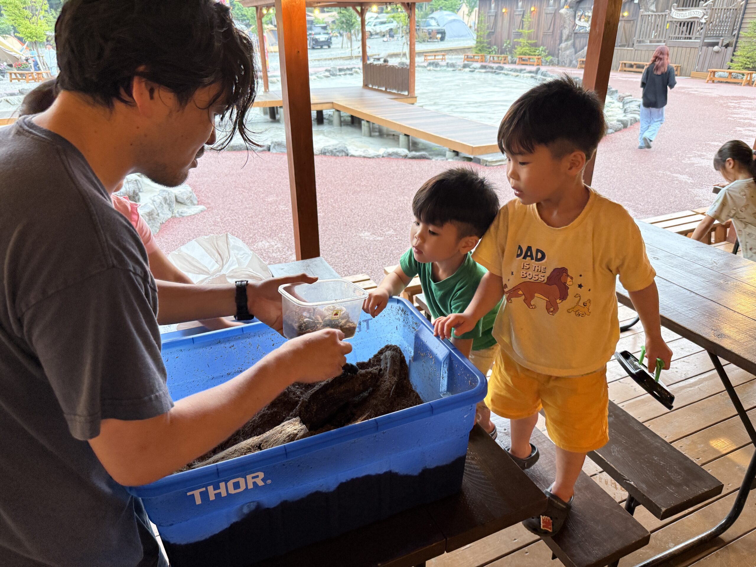 キャンプ場にカブトムシ配布お兄さん登場！？